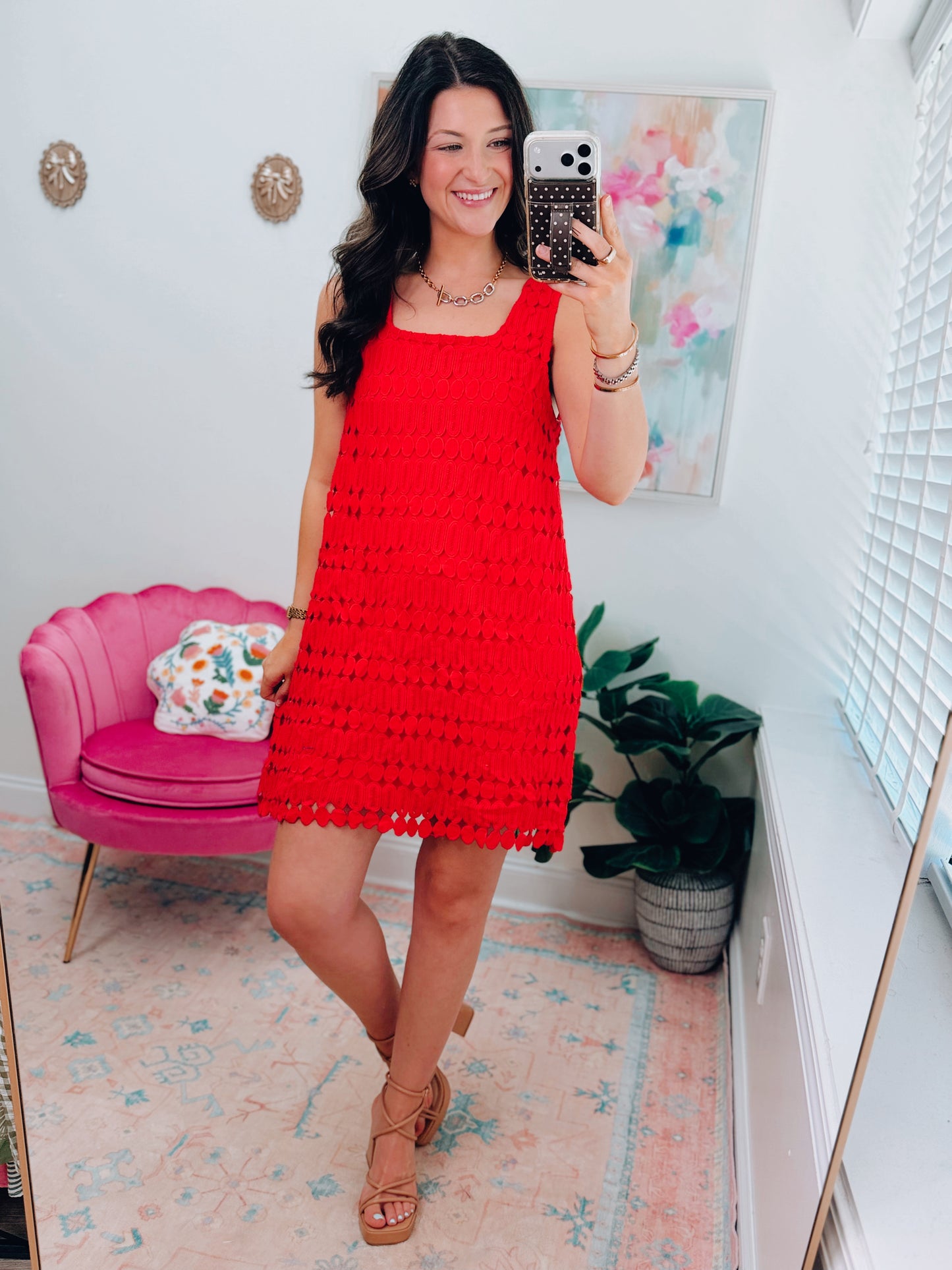 Ruby Eyelet Mini Dress