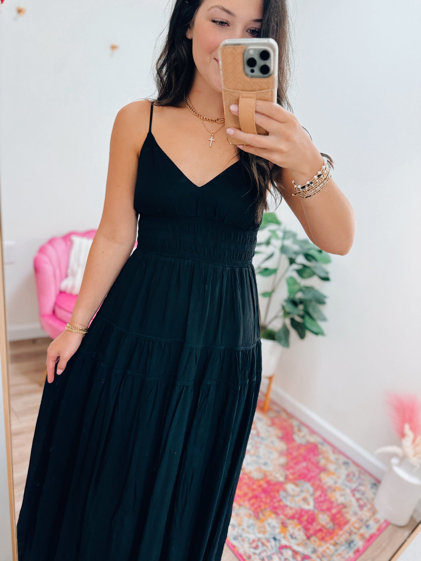 Holly Shirred Waist Maxi Dress