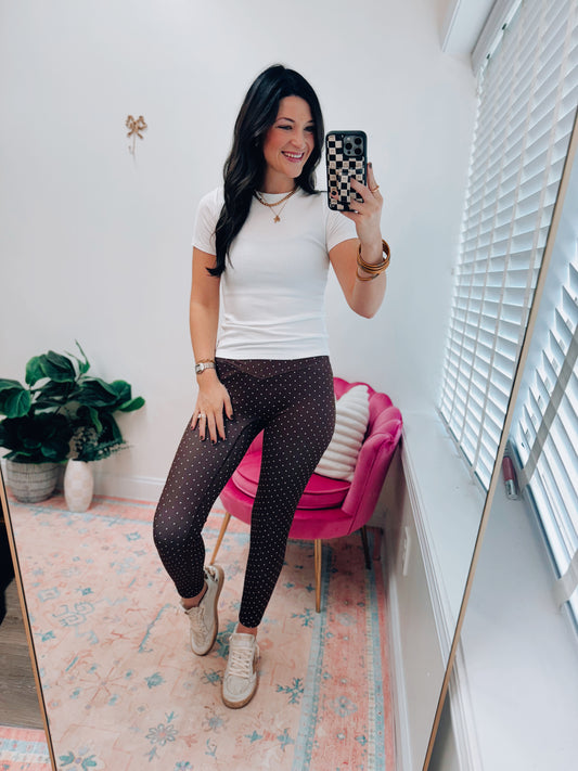 Essential Short-Sleeved Micro-Ribbed Top - White