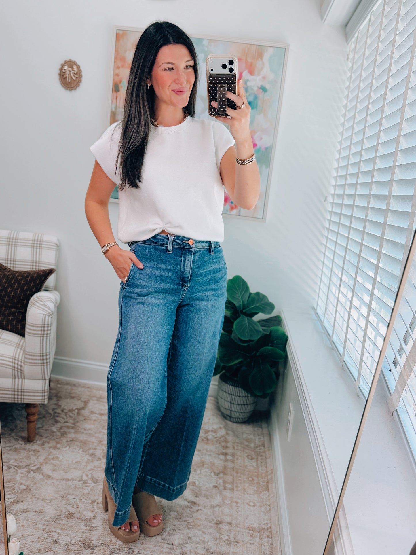 Autumn Wide Leg Cropped Denim