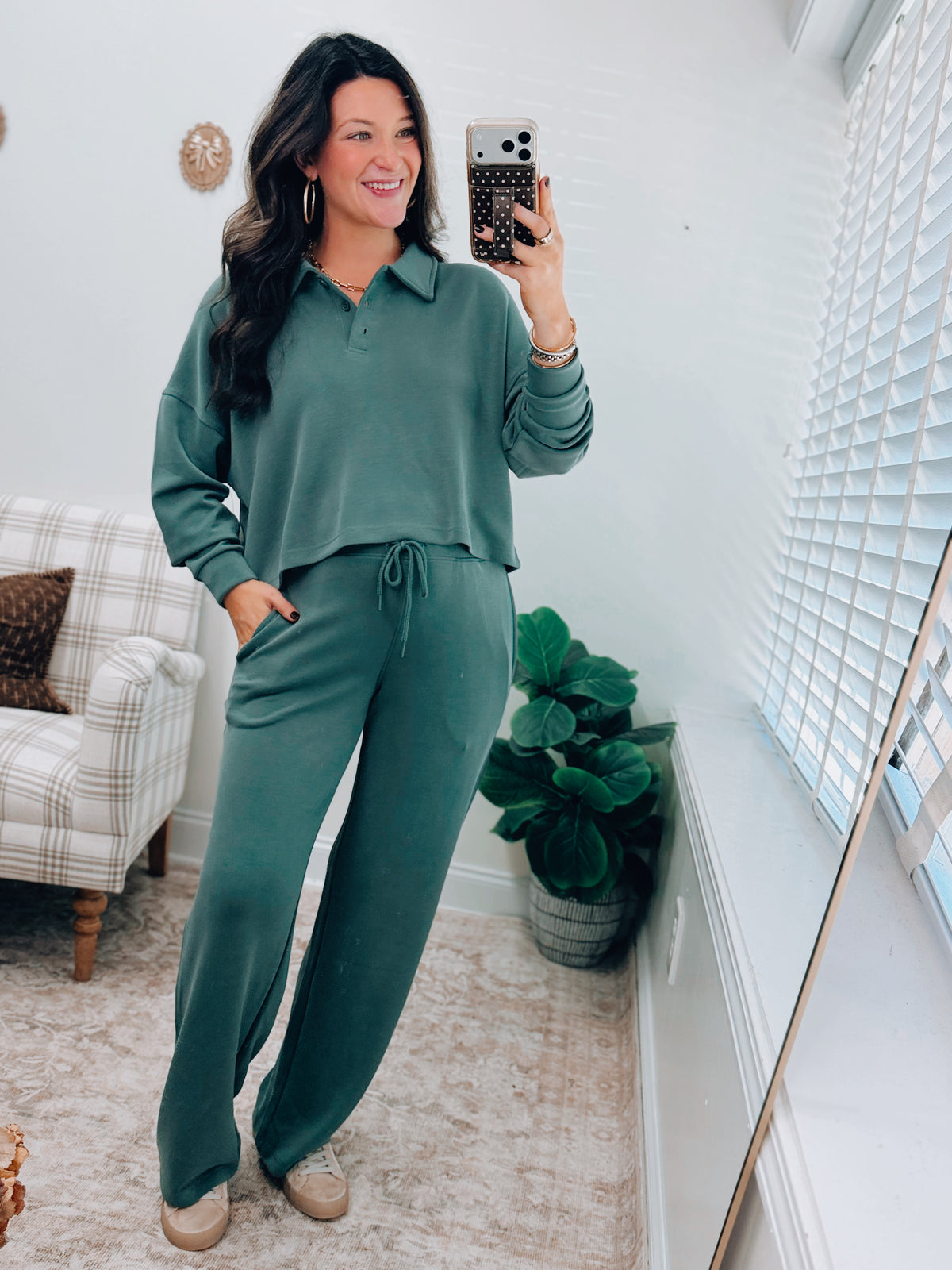 Evergreen Soft Scuba Pants Set