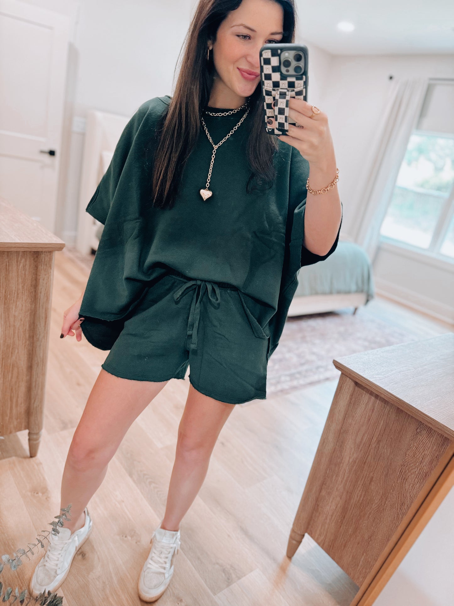 Malibu Fall Vintage Edge Shorts Set - Forest