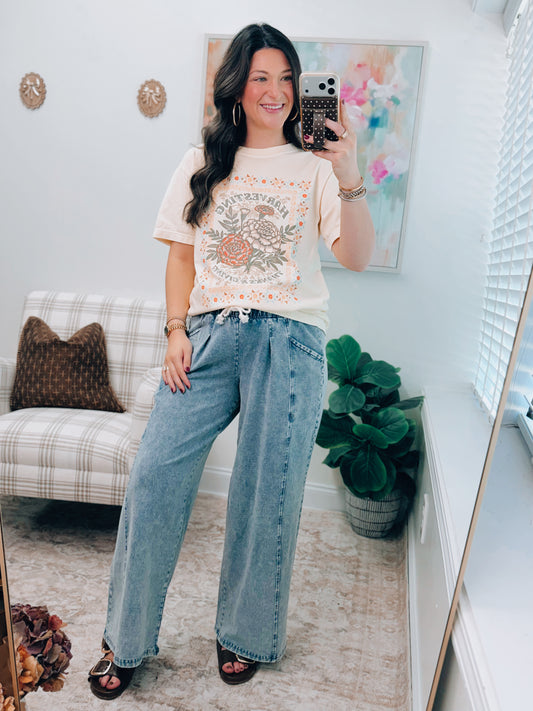 Rove Slouch Stretch Denim Sweat Pants
