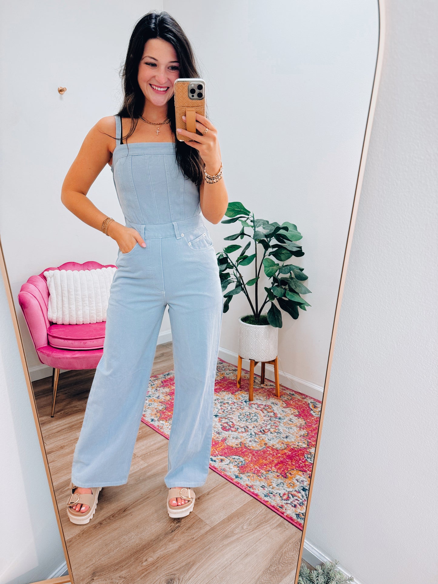 Aubree Denim Jumpsuit