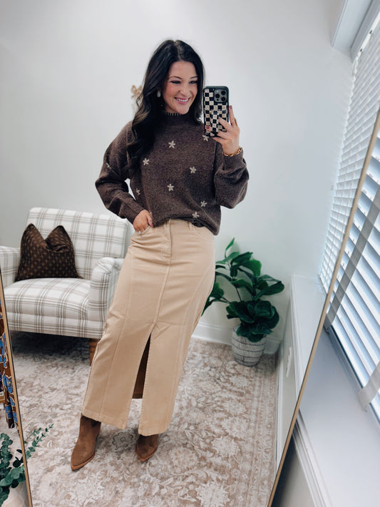 Teagan Knit Mock Sweater