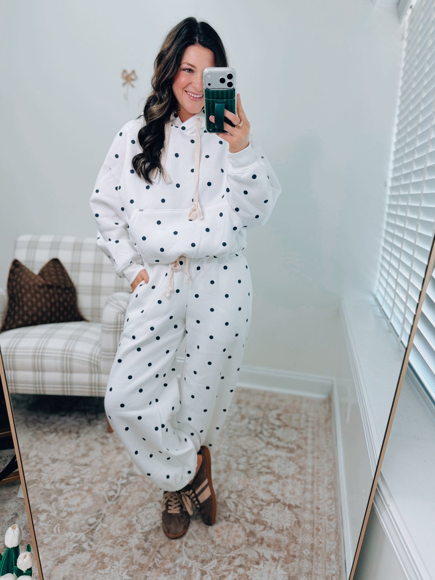 Bubble Hem Polka Dot Comfy Set