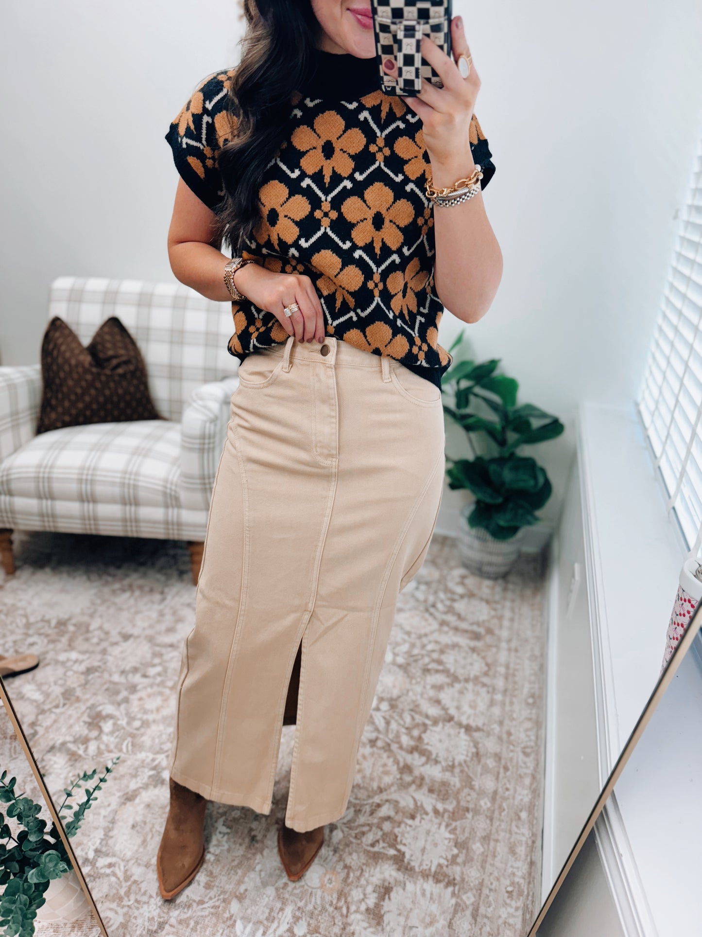 Marlie Denim Midi Skirt