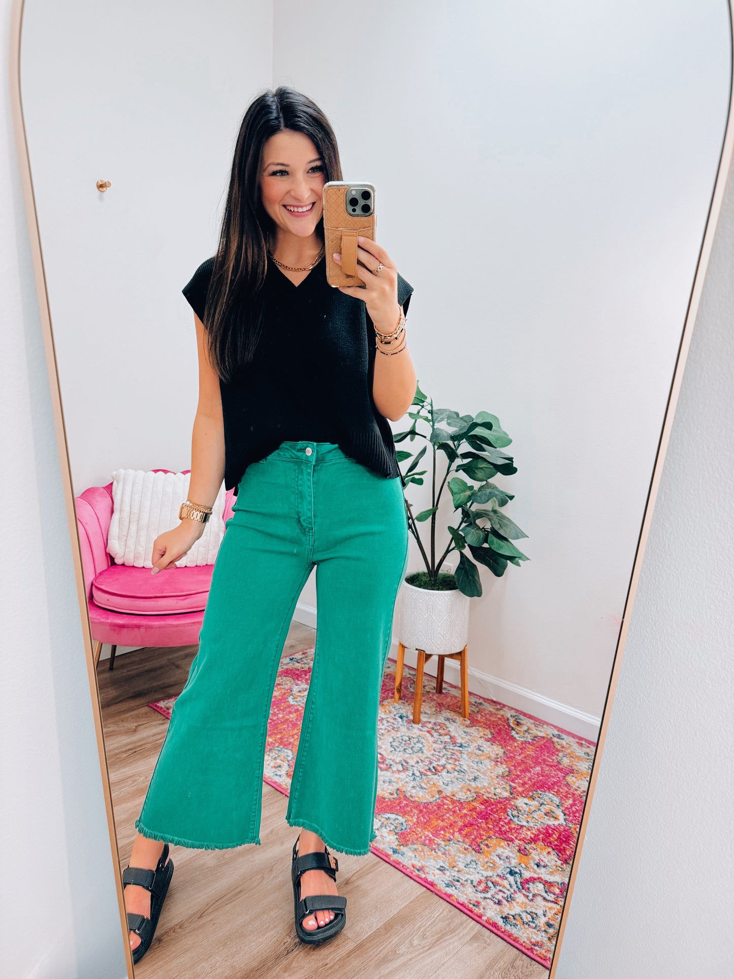 Rudy Cropped Denim - Green