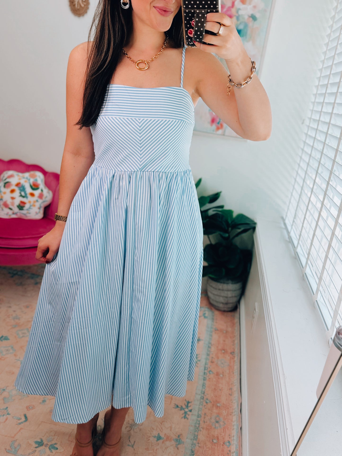 Simply Striped Midi Dress