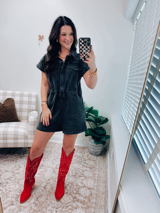 Reese Vintage Denim Romper