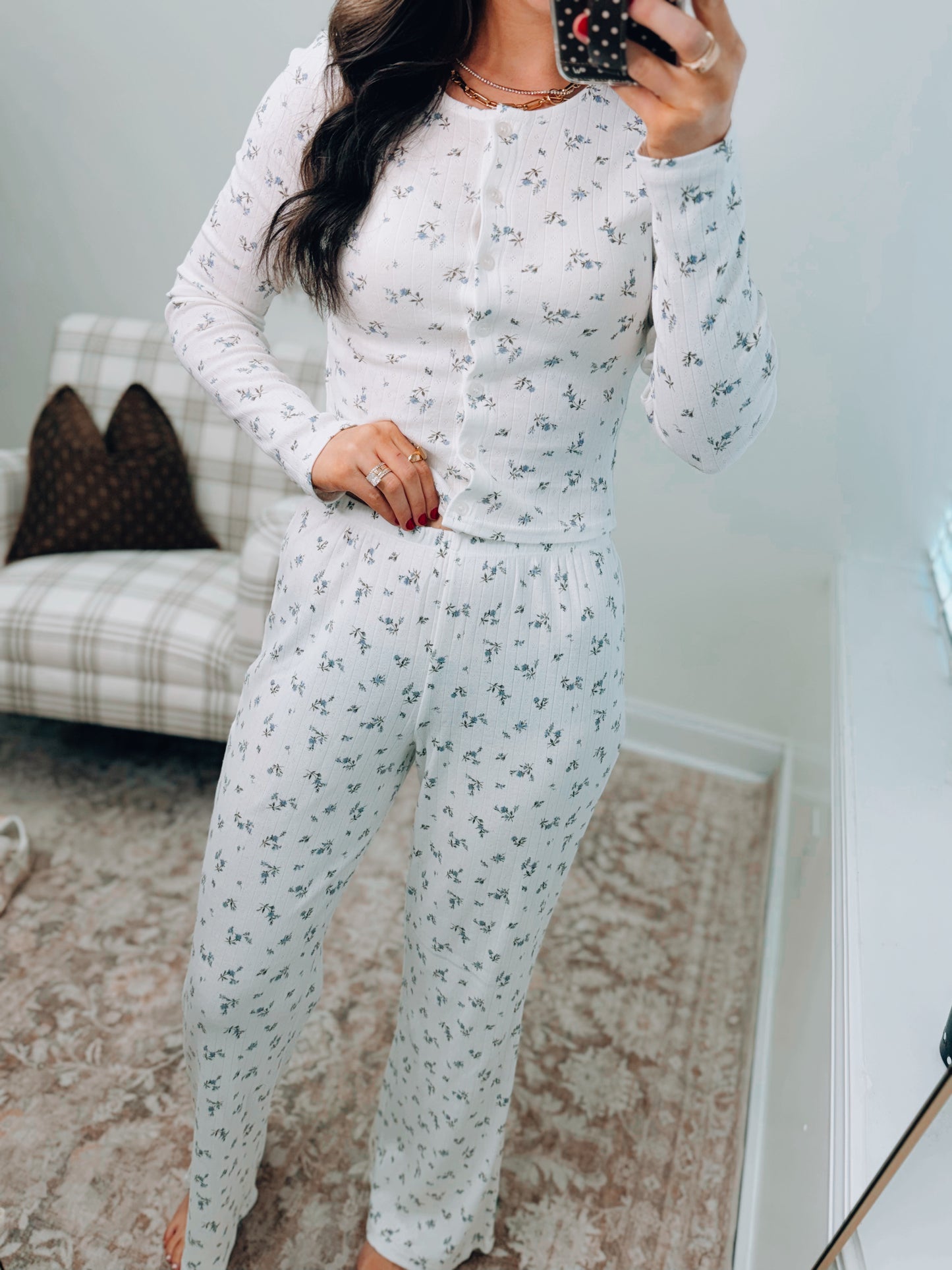 Laural Floral Cotton Lounge Sleep Set