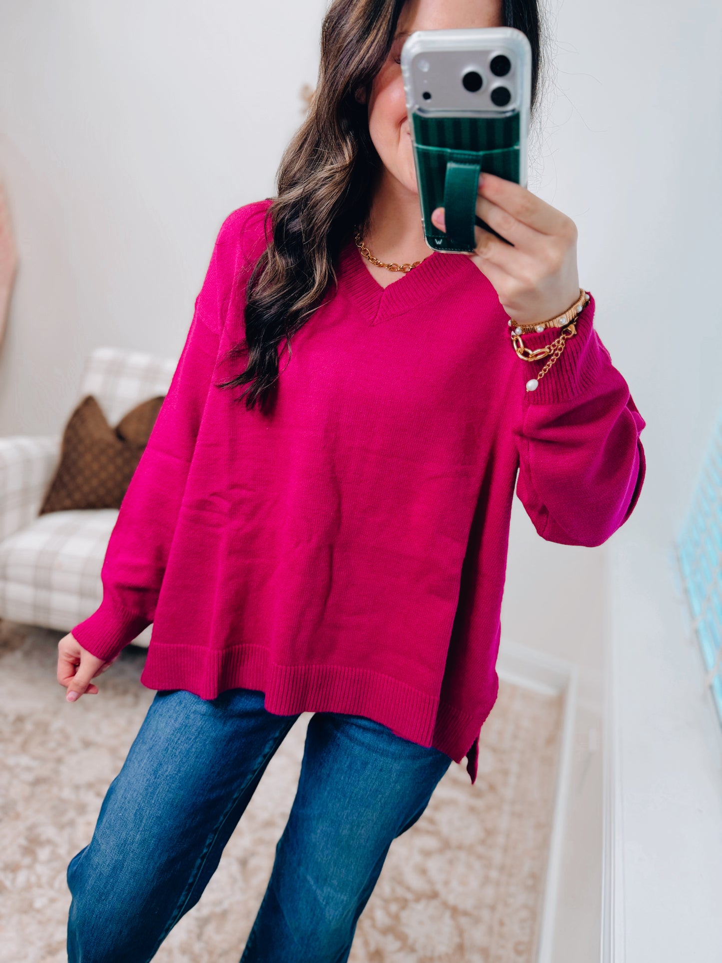 Aiden Magenta Plum Sweater