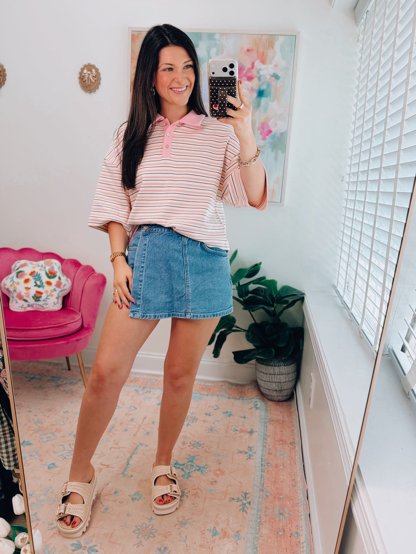 Summer Stripes Collared Top