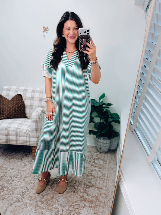 Hattie Striped Midi Dress
