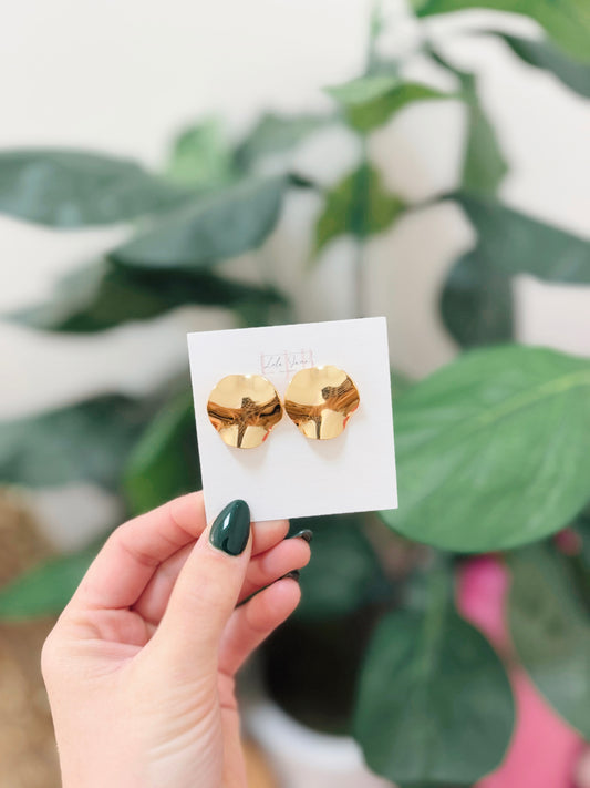 Raylyn Wave Gold Earrings