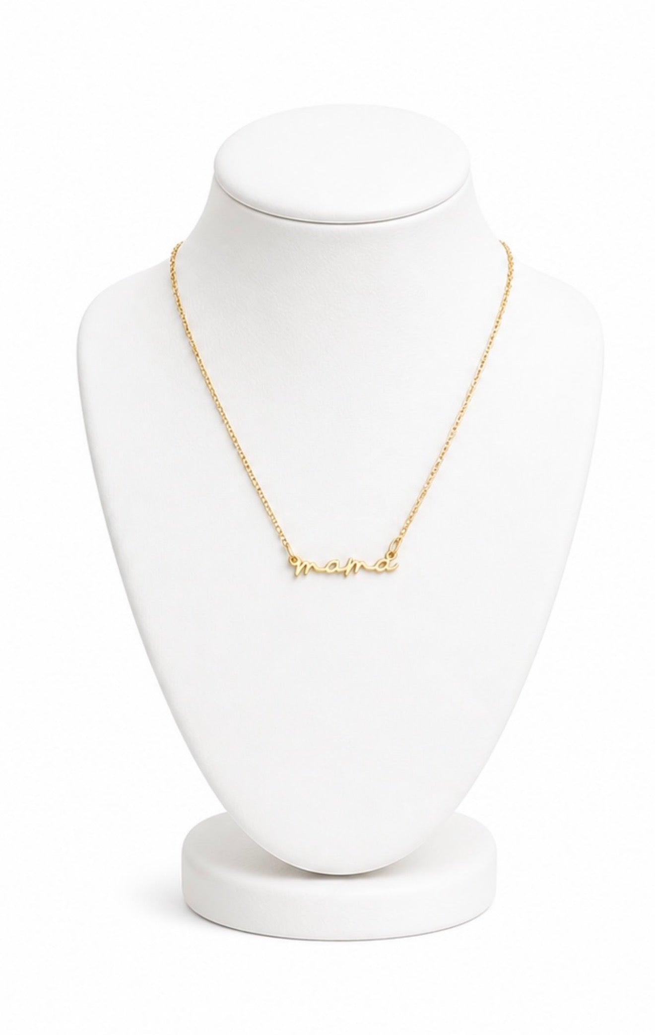Mama Script Necklace | 18K Gold Plated