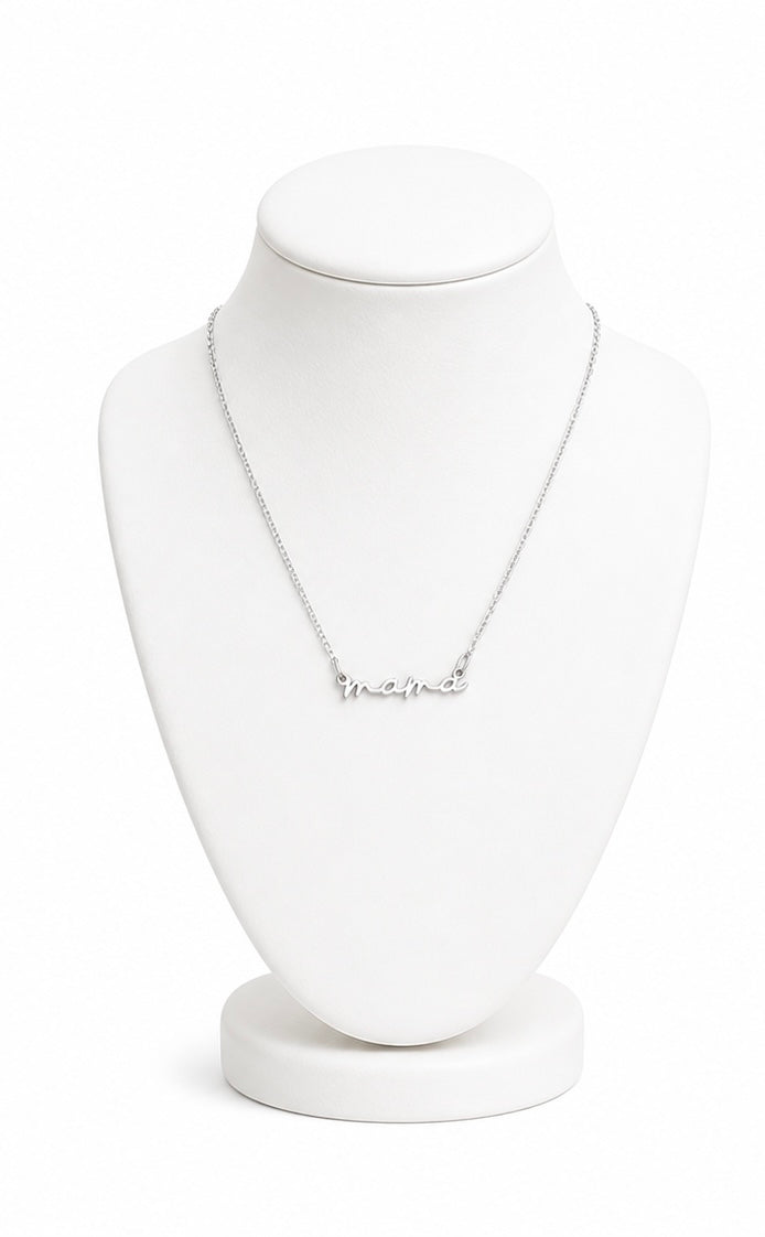 Mama Script Necklace | Stainless Steel