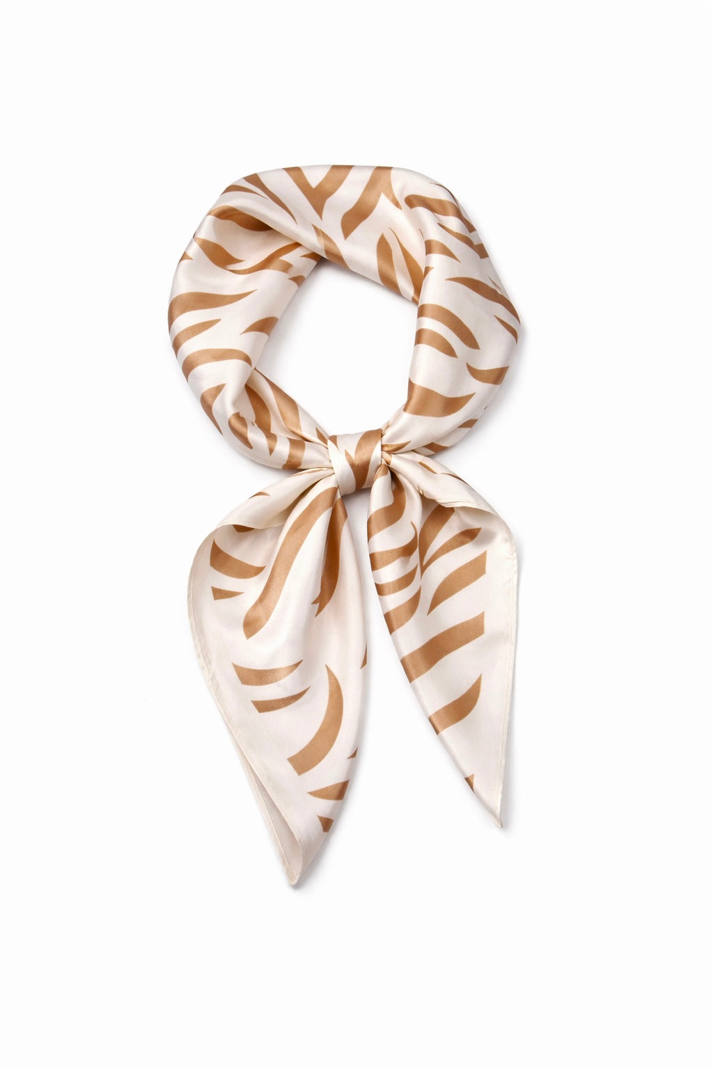 Hollis Neutral Zebra Square Bandana Scarf