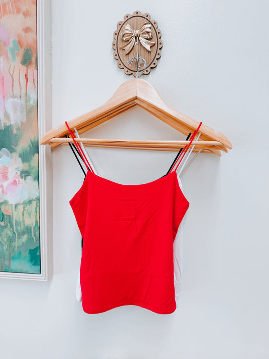 Double Layered Seamless Thin Strap Cami