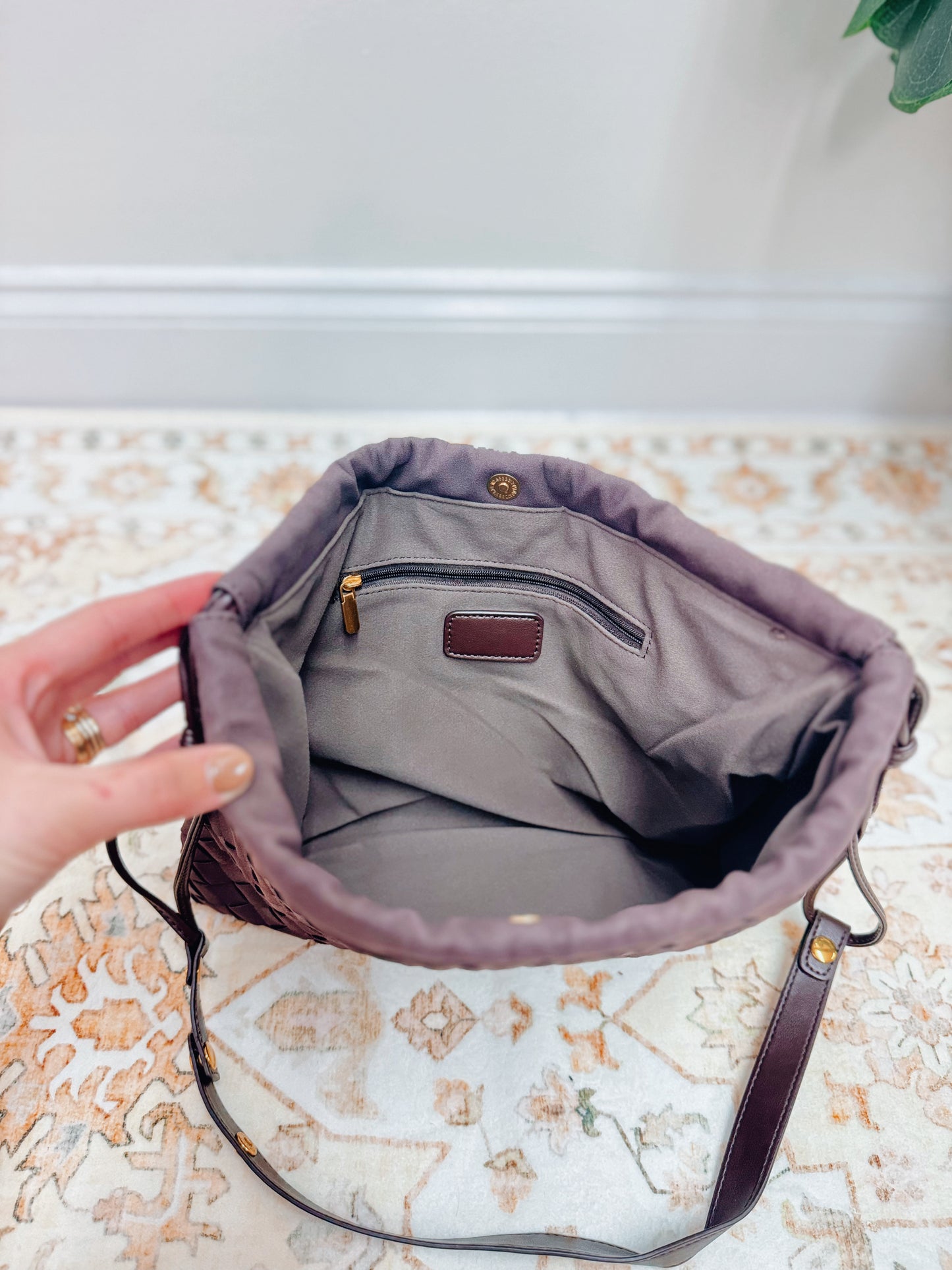 Madison Suede Coffee Crossbody