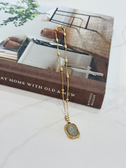 18k Gold Plated Flower Pendant Necklace