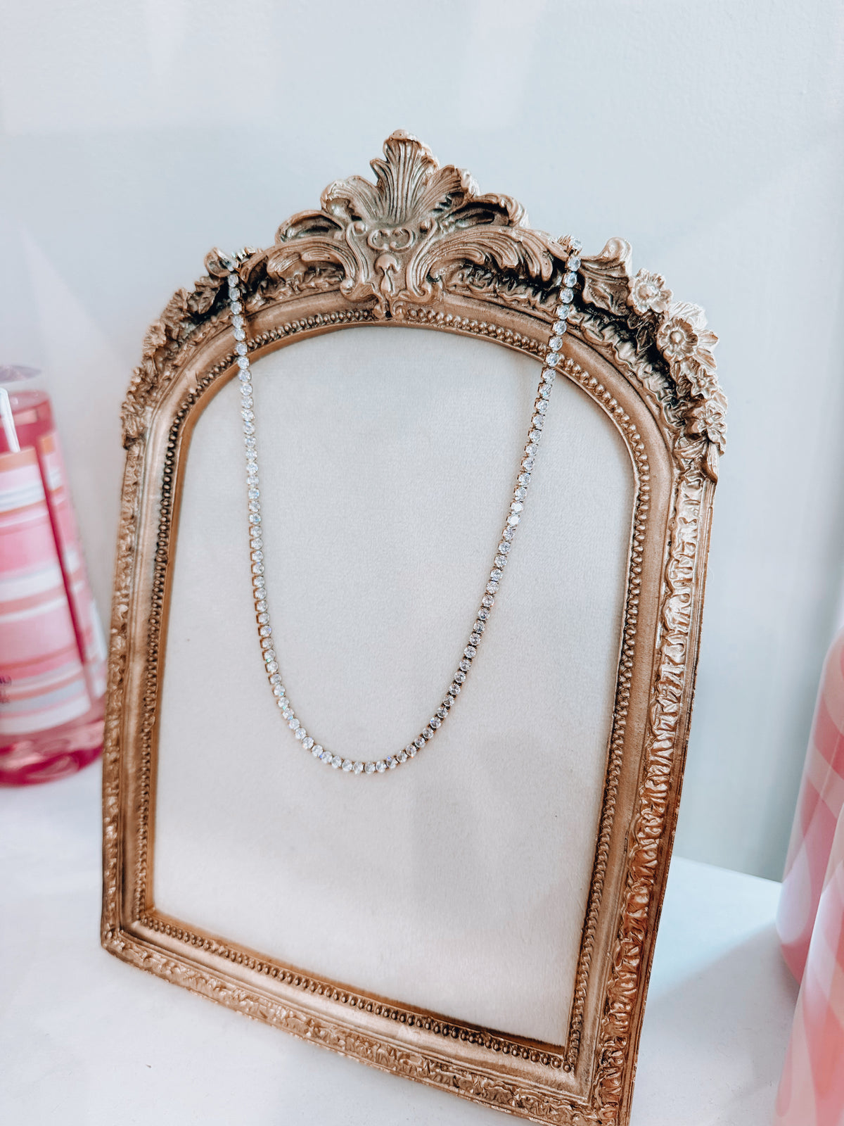 Ivie Gold Plated Chain Tennis Necklace