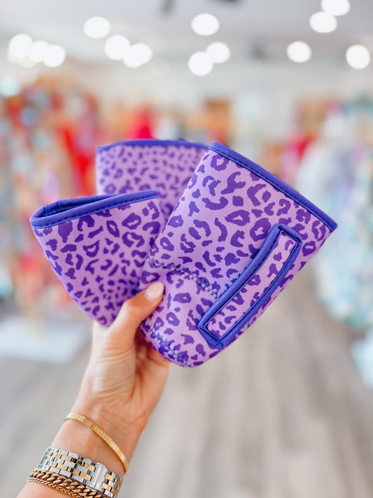 Purple Leopard Coffee Sleeve