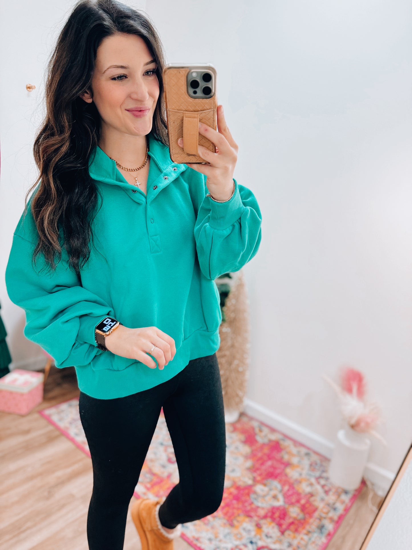 Revival Button Pullover - Green