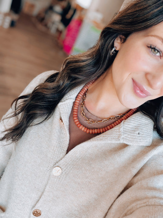 Rondelle Stone Necklace