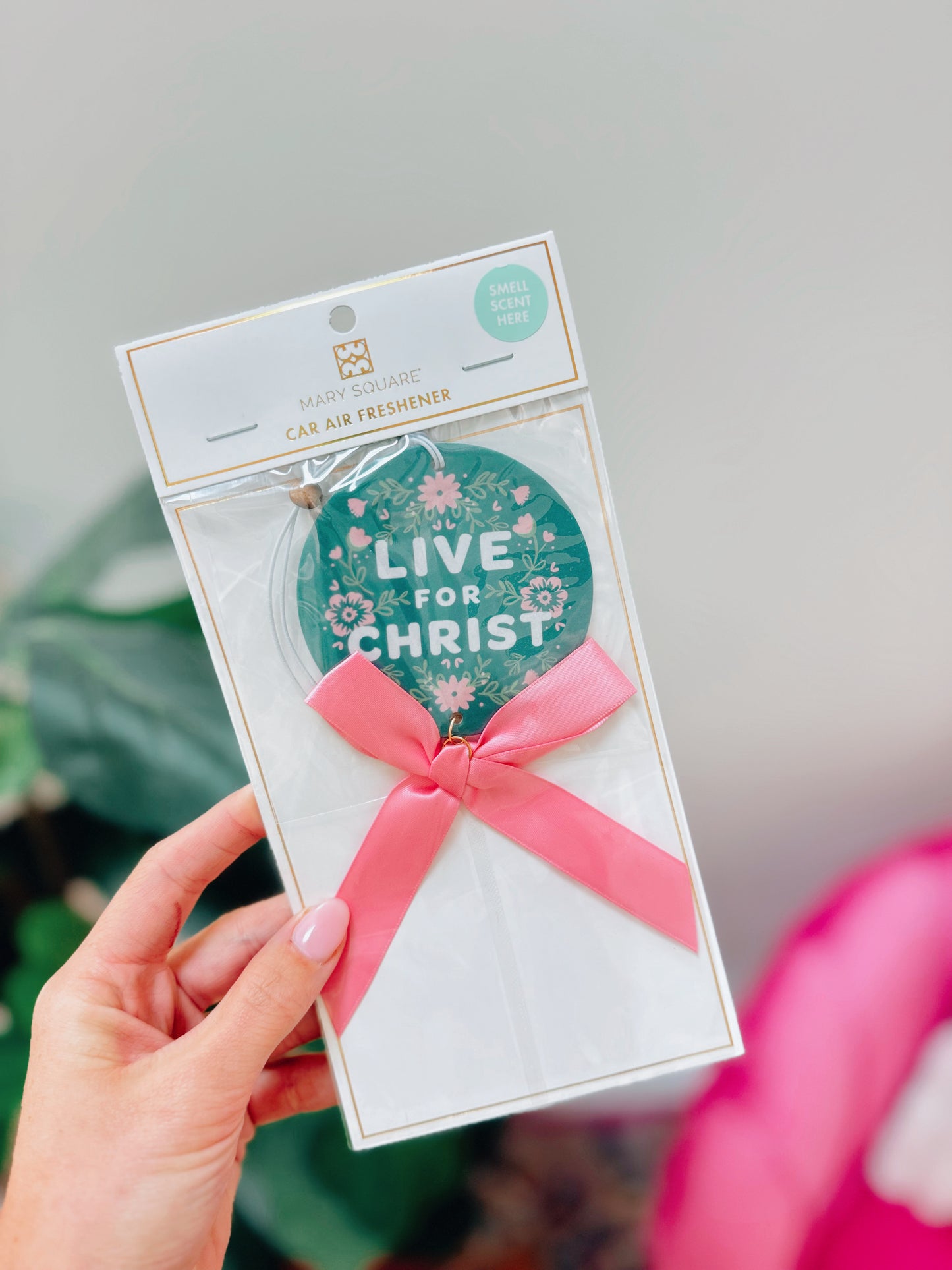 Mary Square Air Freshener | Live For Christ