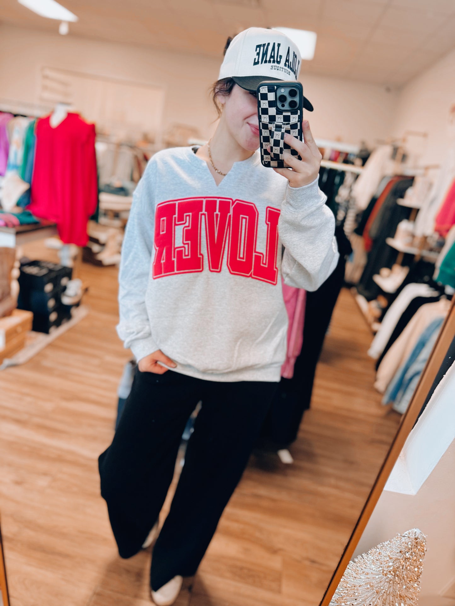 LOVER Notch Neck Crewneck