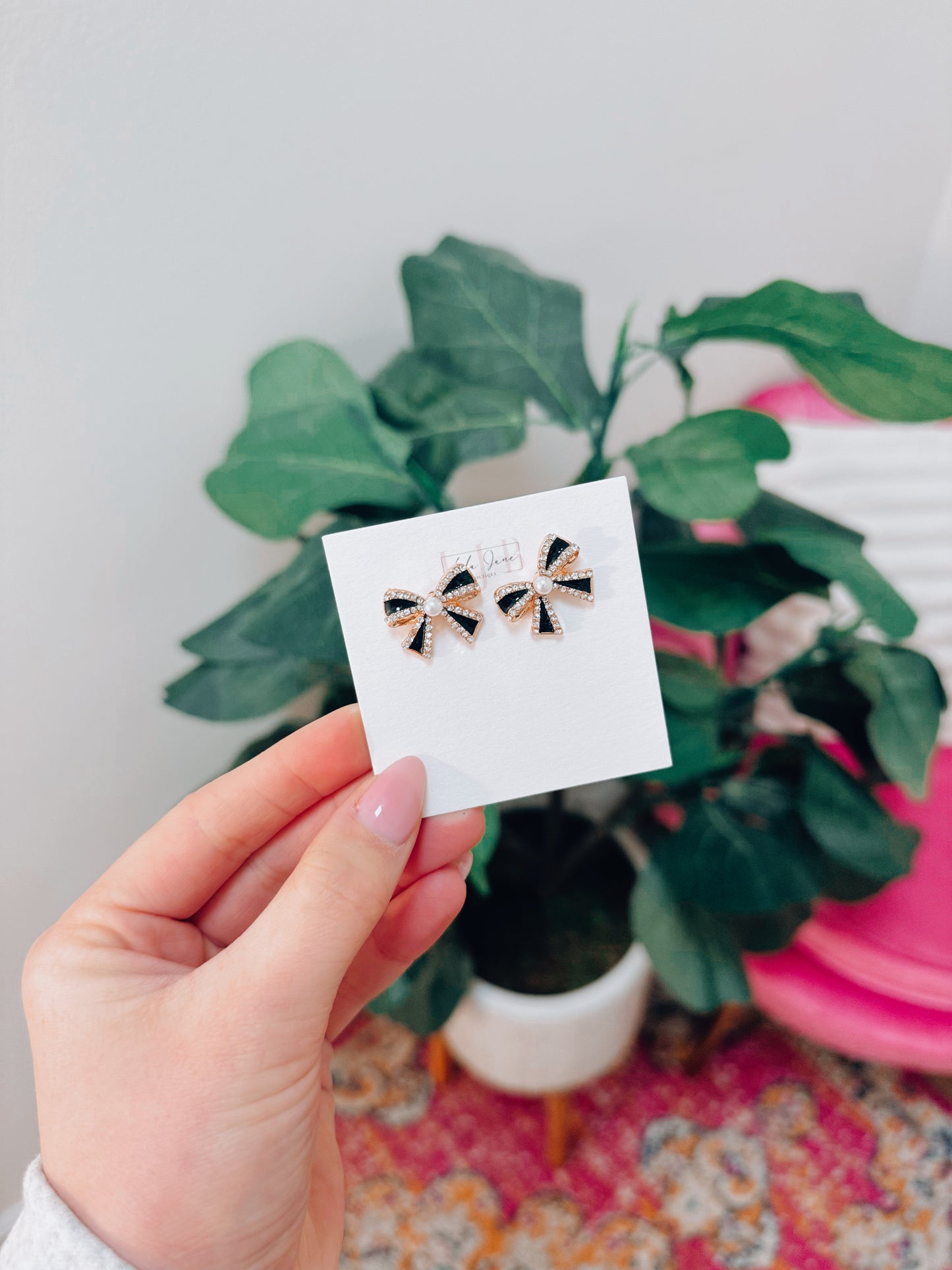 Mini Pearl Bow Studs