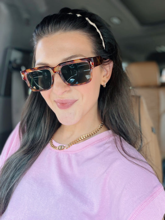 Rowan Chic Sunglasses - Green Lens