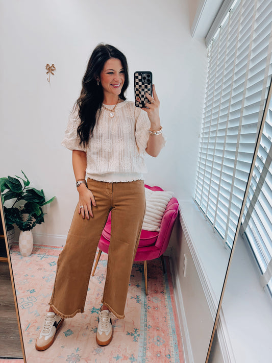CURVY Harvest Risen Wide Leg Denim