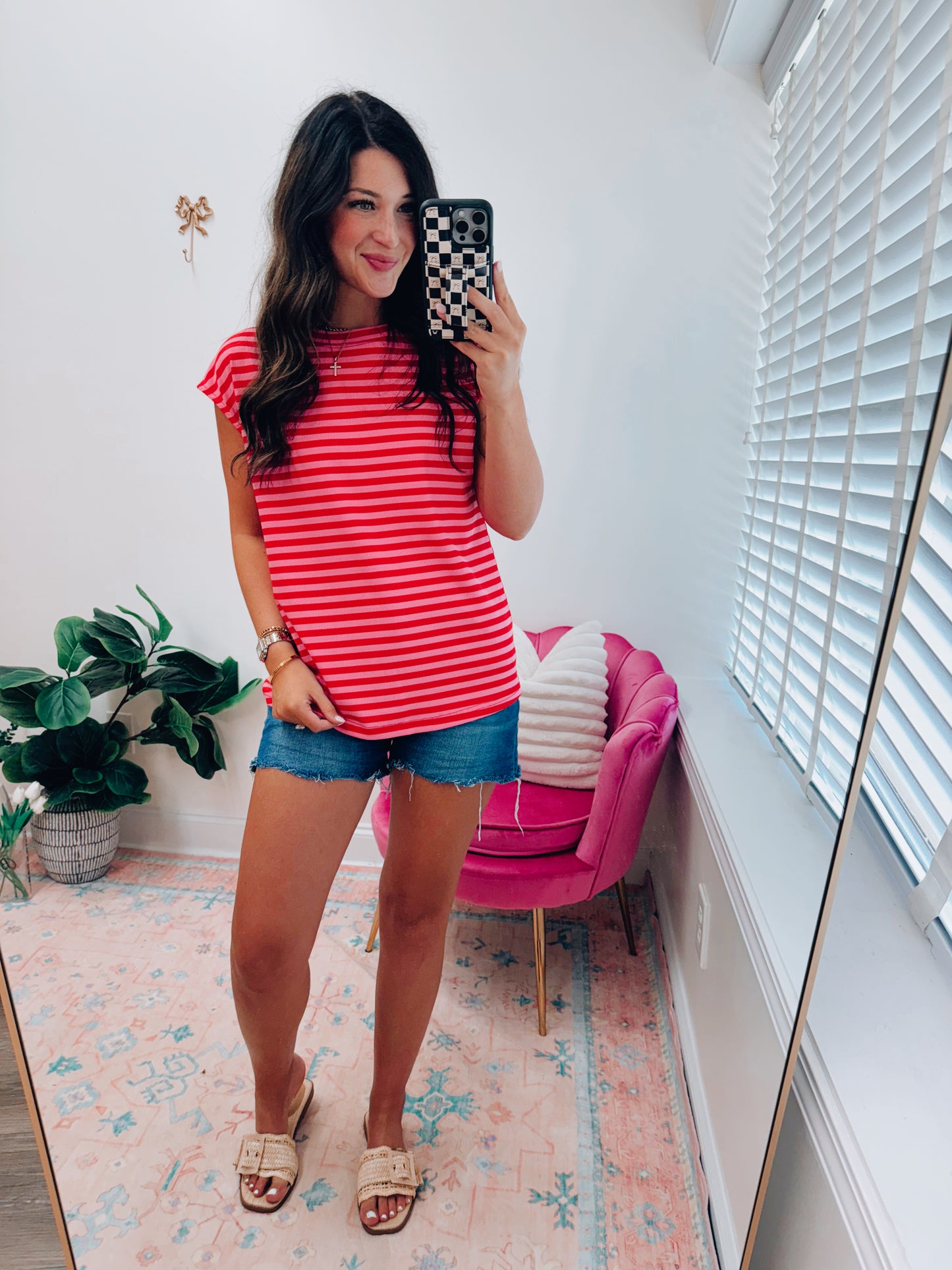 June Striped Ribbed Top