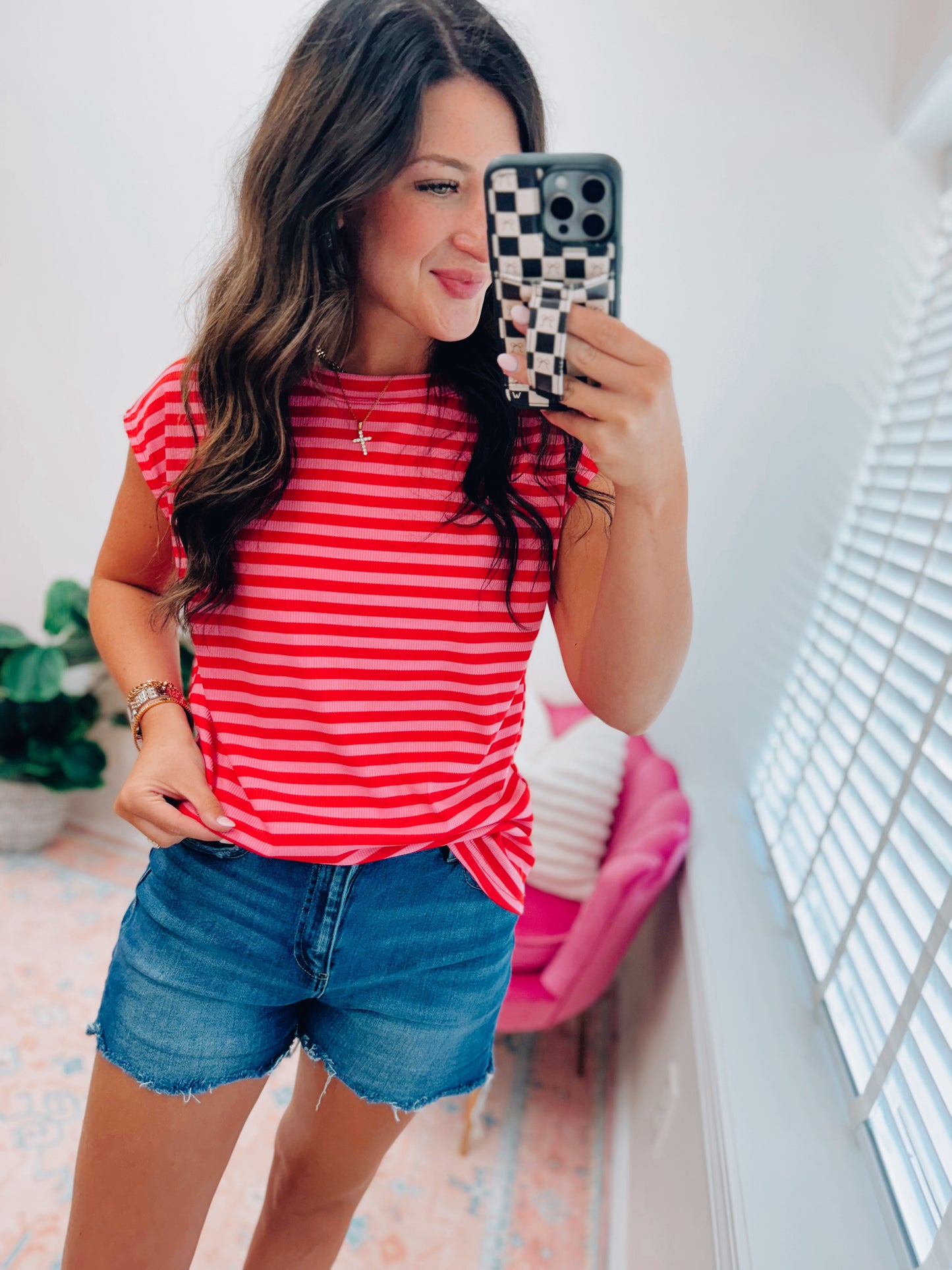 June Striped Ribbed Top