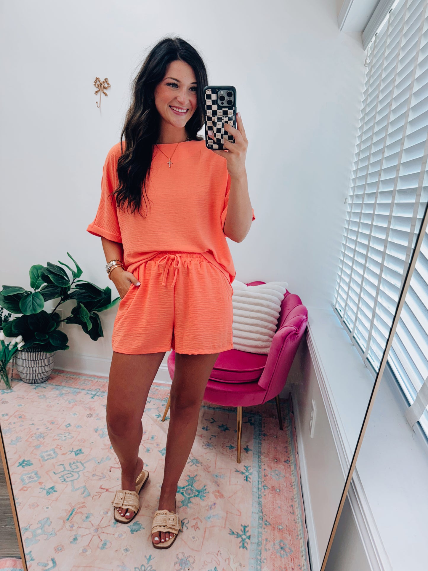 Harvey Air-Wick Shorts Set - Coral