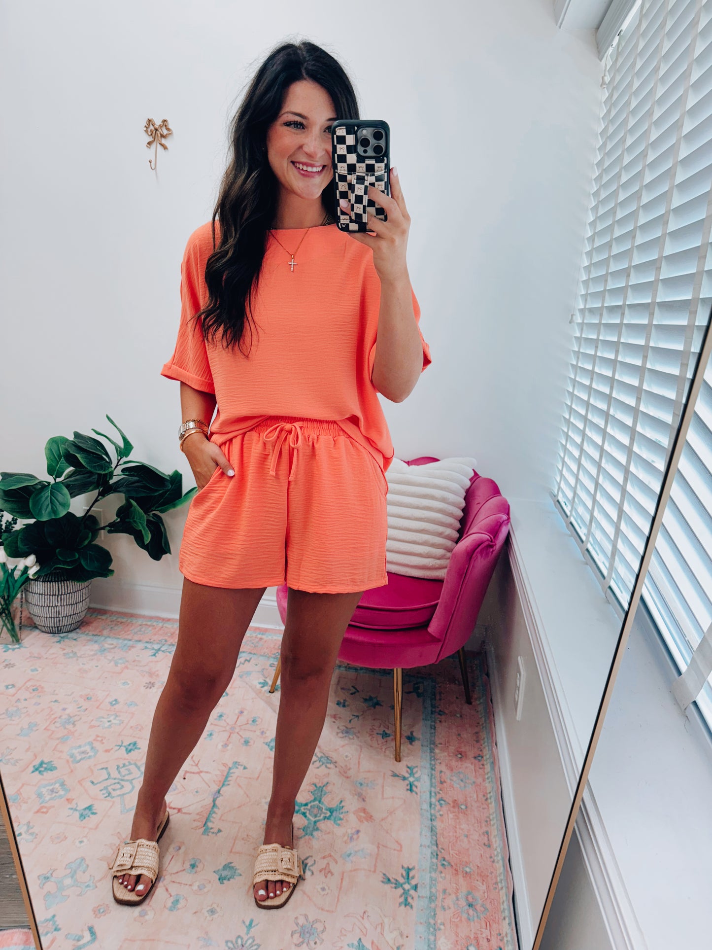 Harvey Air-Wick Shorts Set - Coral
