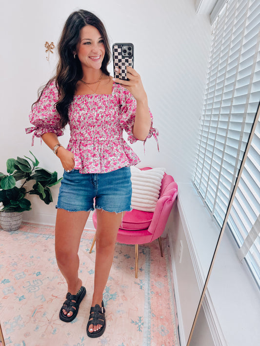 Haven Floral Smocked Top