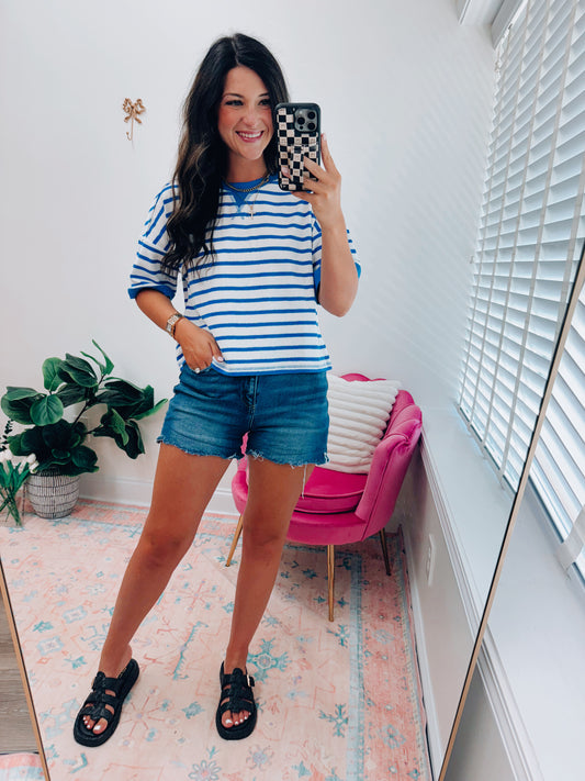 Oversized Stripe Casual Knit Top