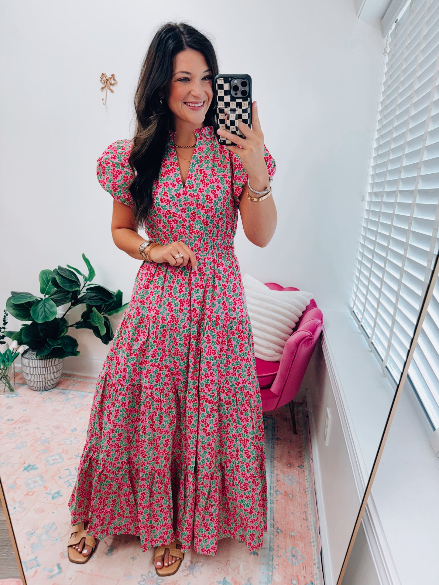 Misty Floral Smocked Maxi Dress