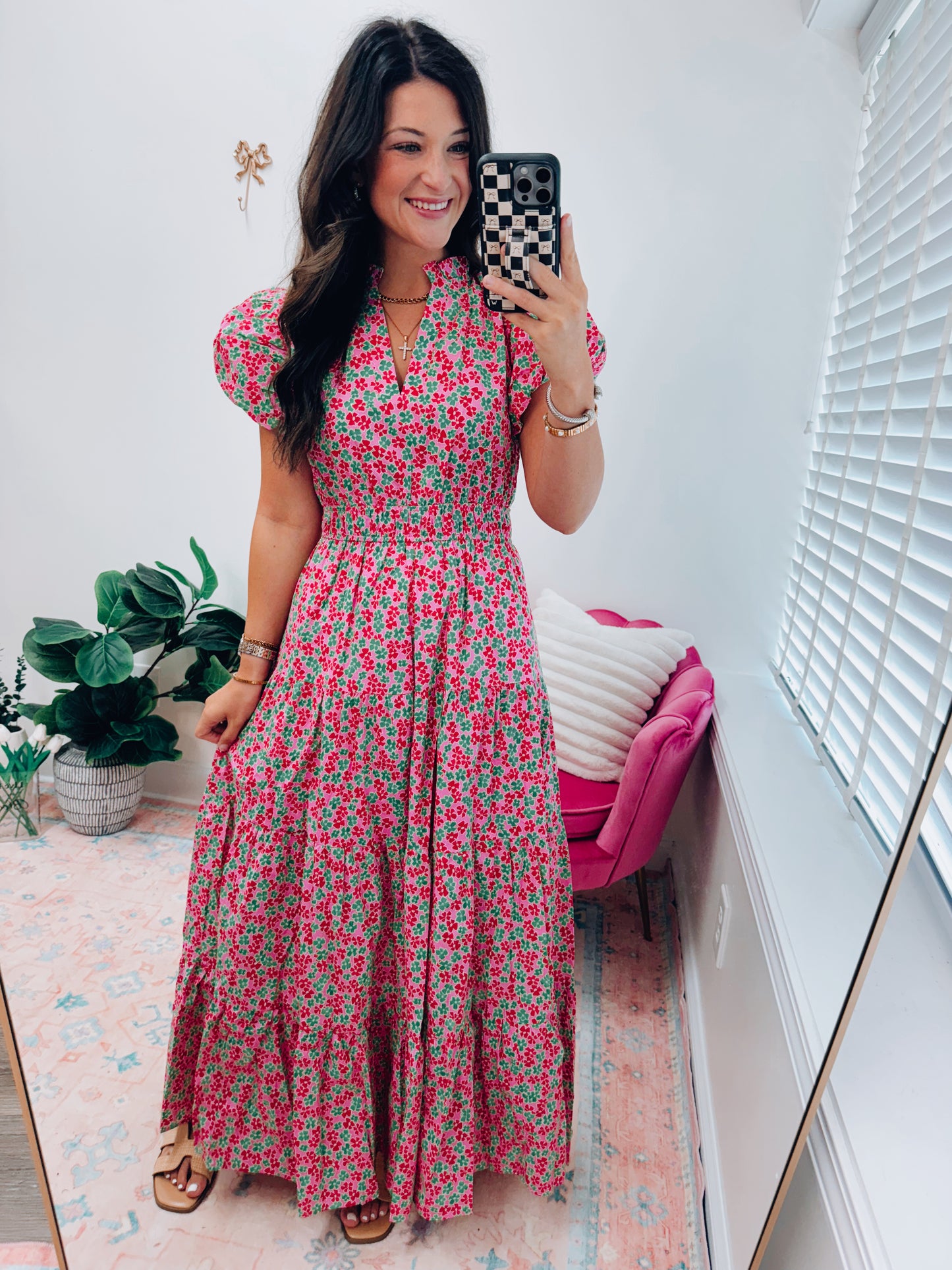 Misty Floral Smocked Maxi Dress