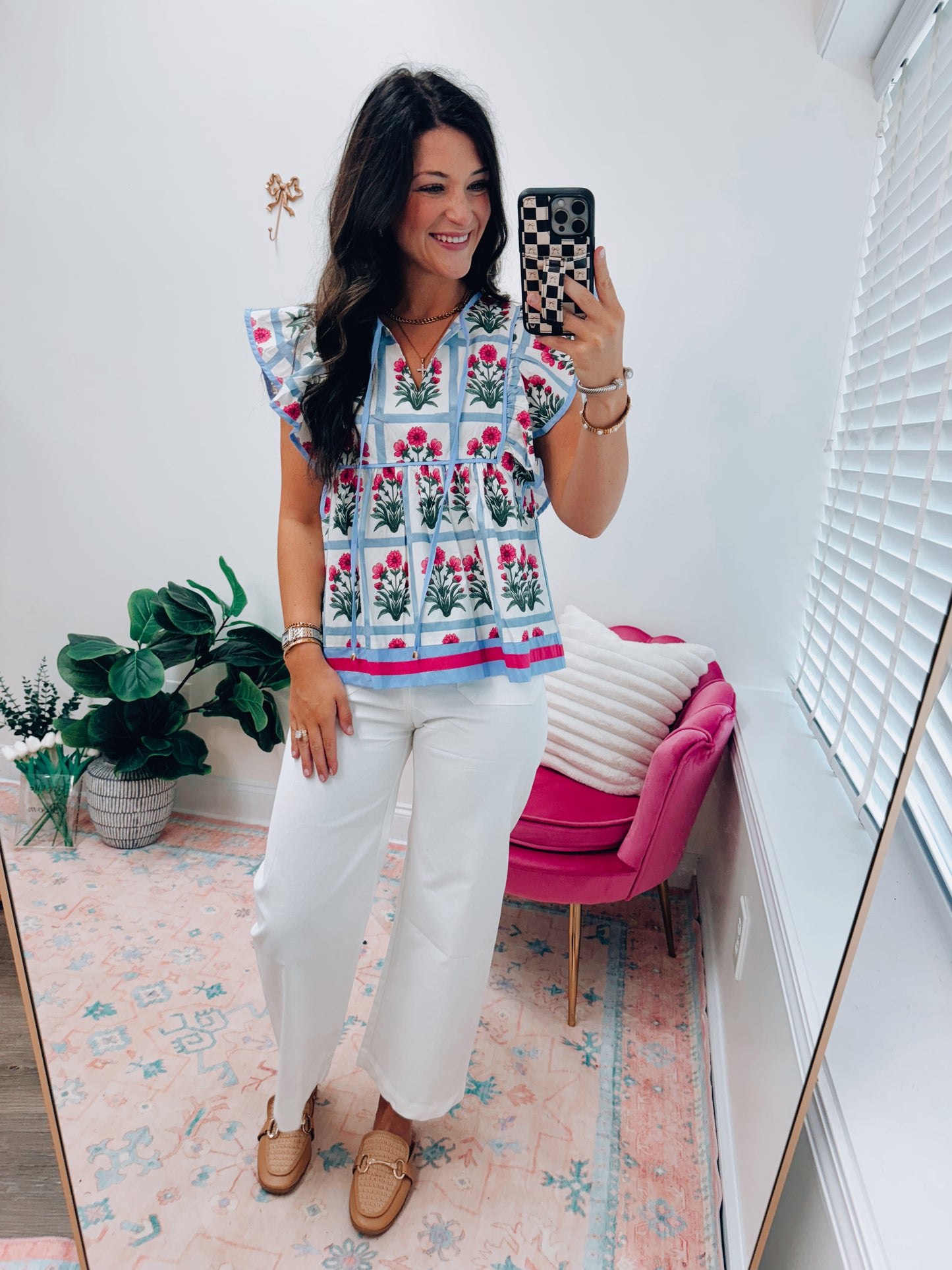 Magenta Floral Bouquet Top