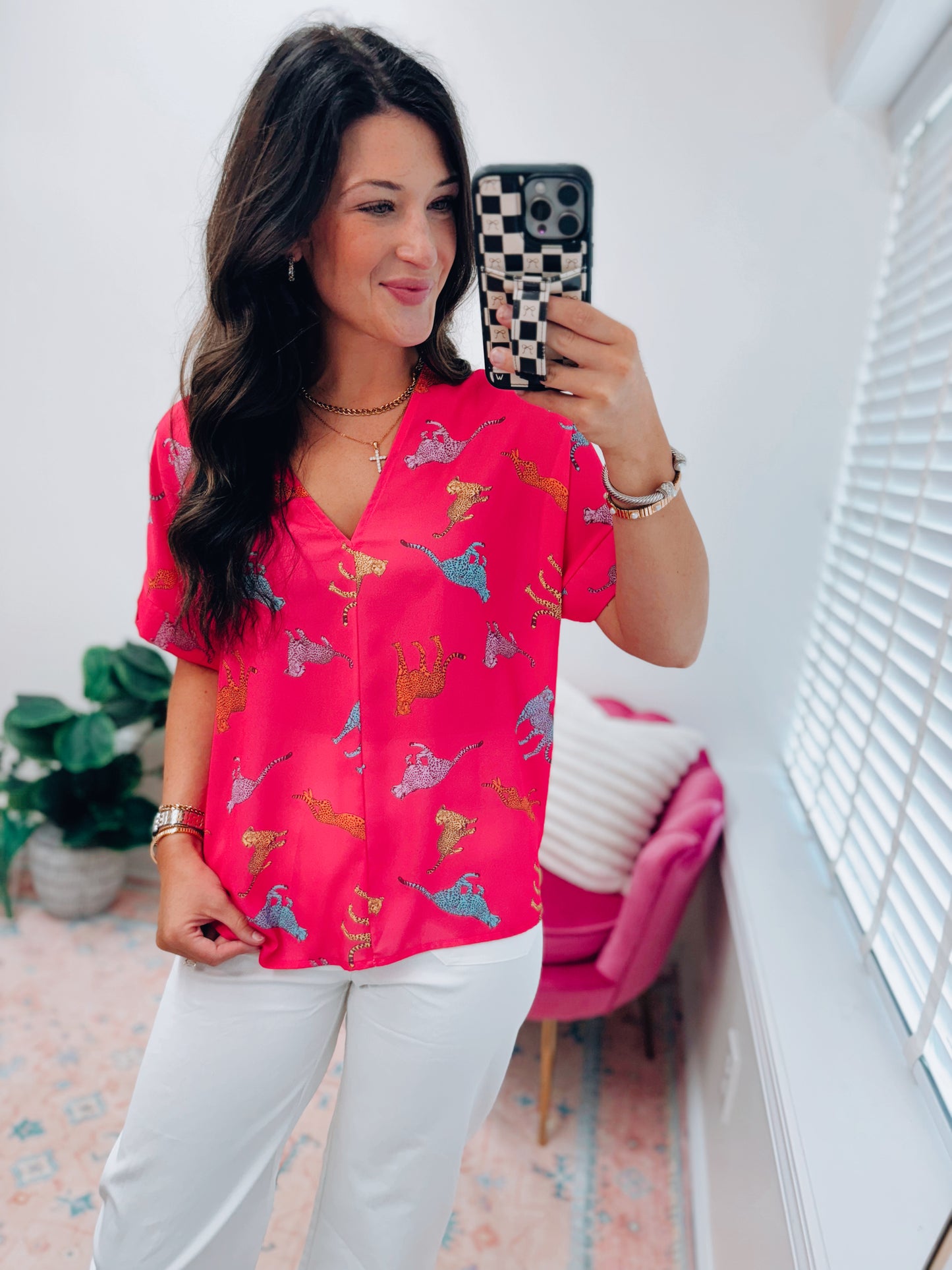 Wild Leopard Mix Top