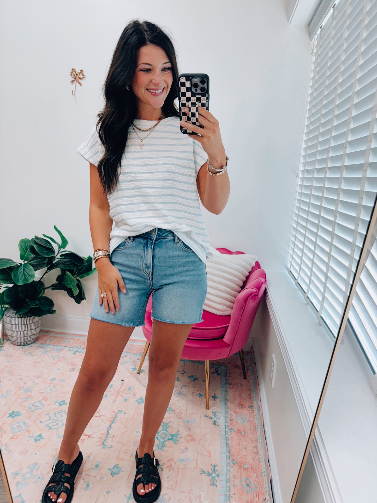 Textured Striped Top