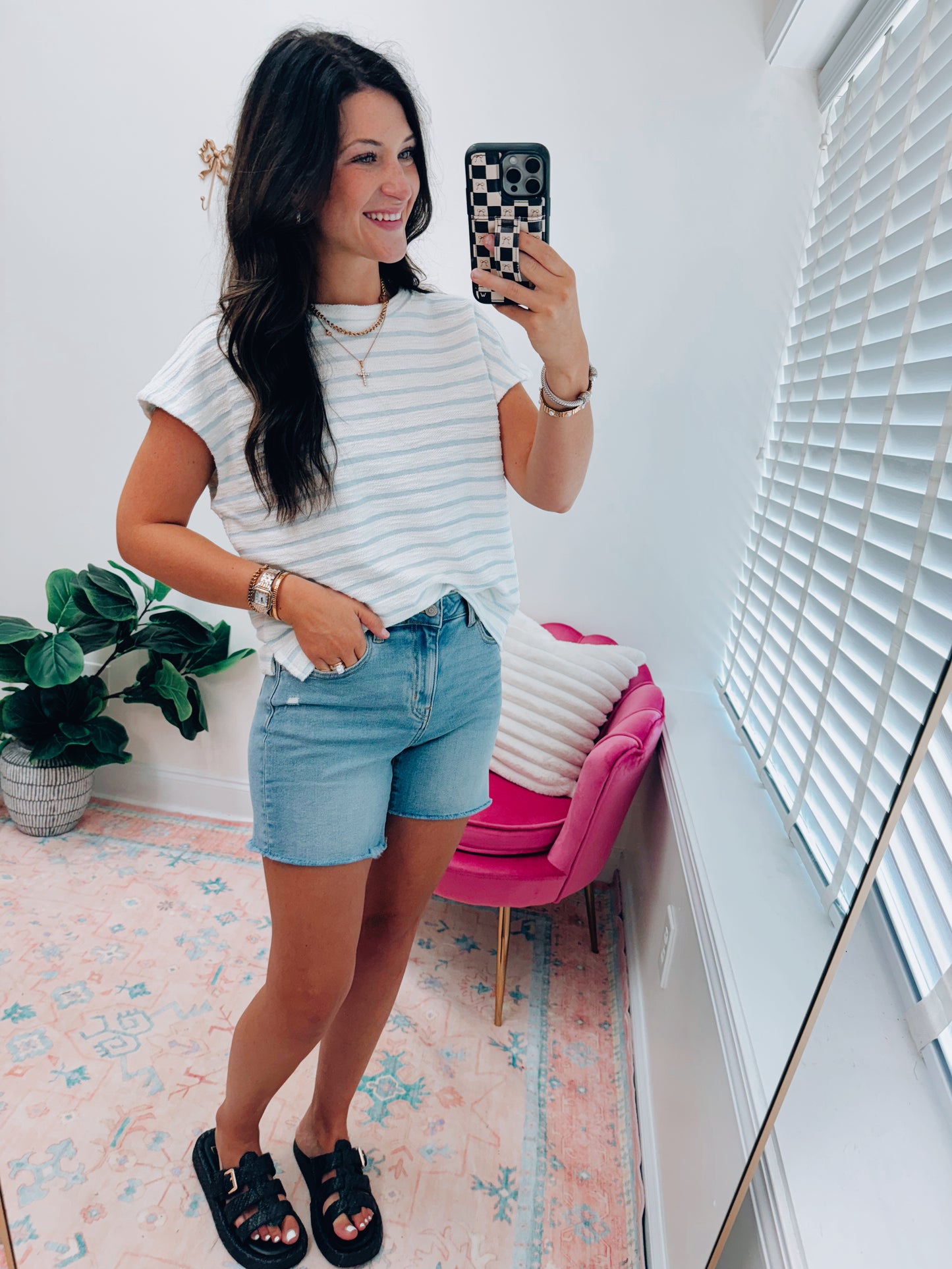 Textured Striped Top