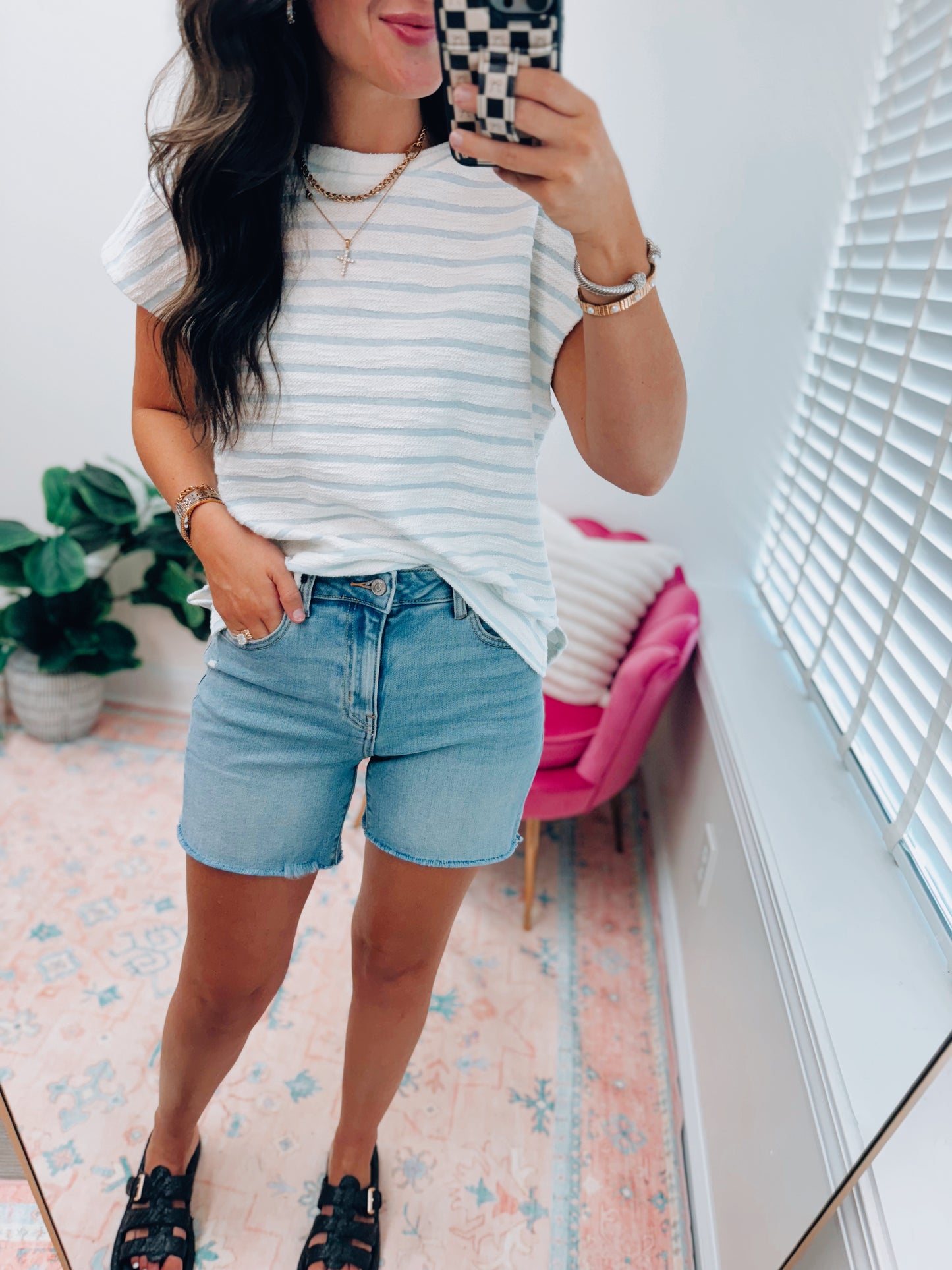 Rae Light Denim Shorts