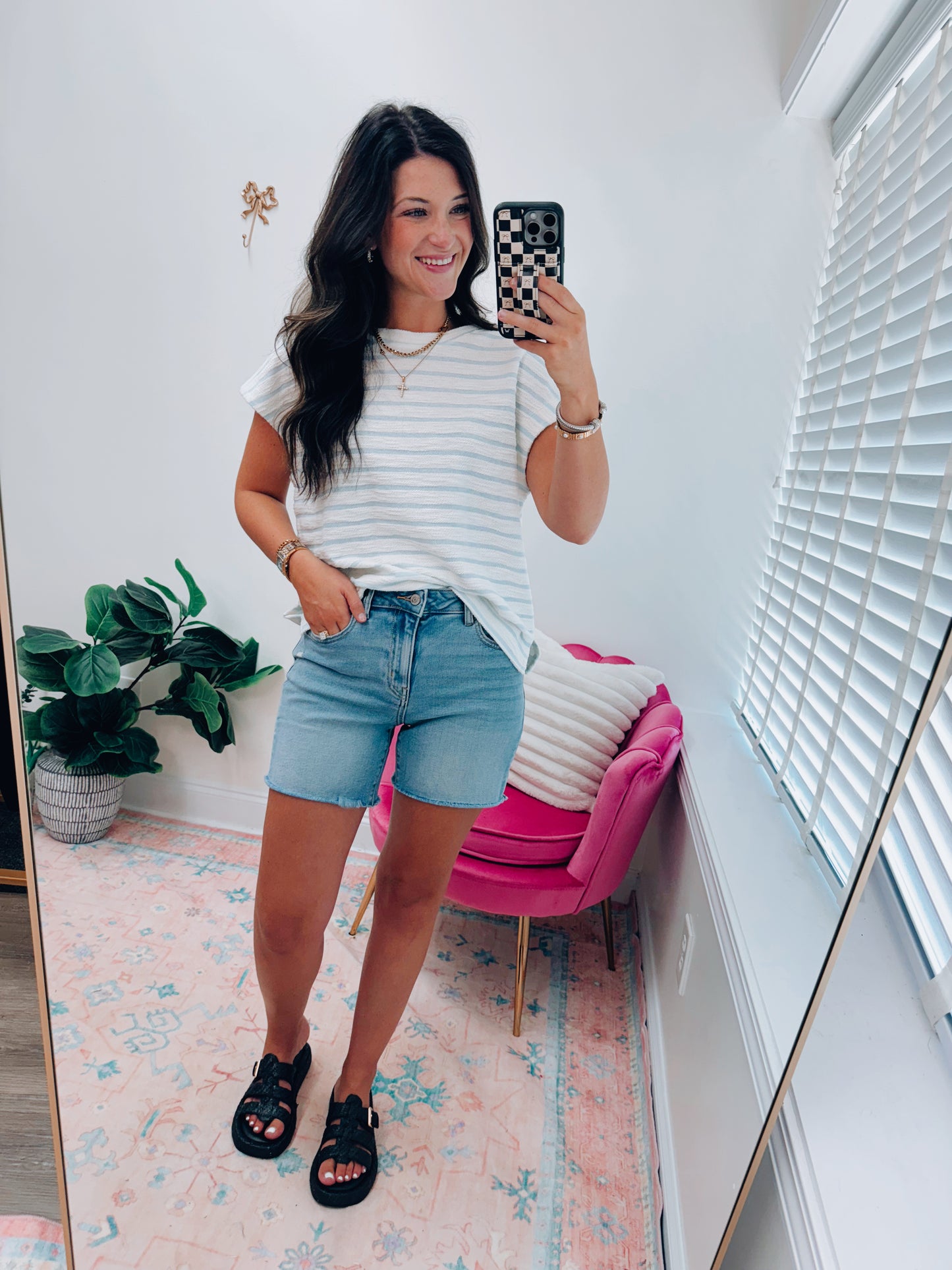 Textured Striped Top