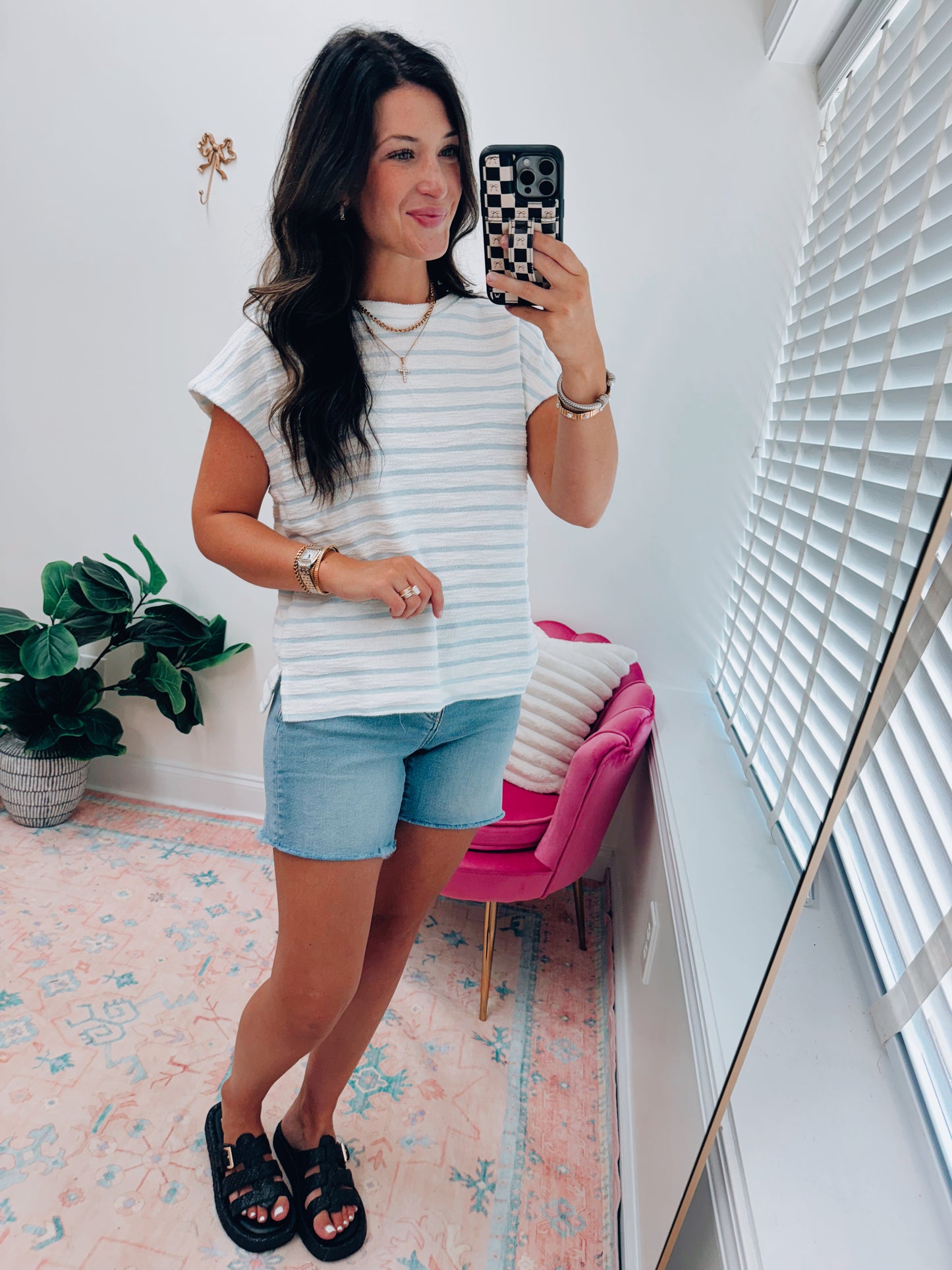 Textured Striped Top