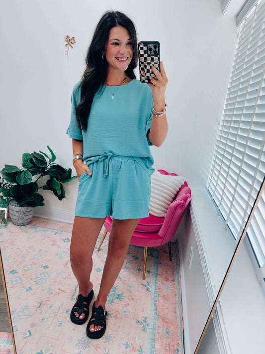 Harvey Air-Wick Shorts Set - Teal